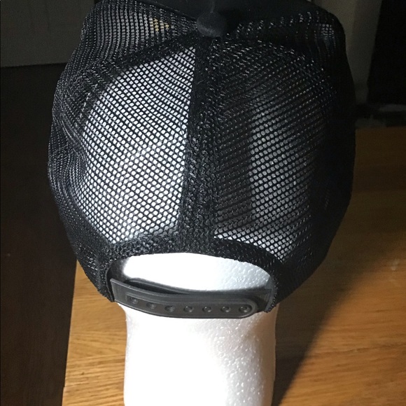 VTG NRA National Rifle Association 80s Black Gold Cap USA Trucker Snapback Hat - Picture 4 of 8